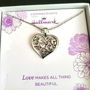 Stainless Steel Crystal Heart 💗 Pendant